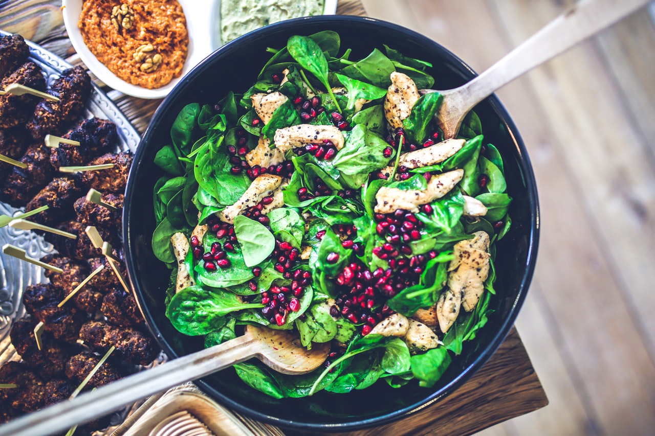 a bowl of vegetable salad