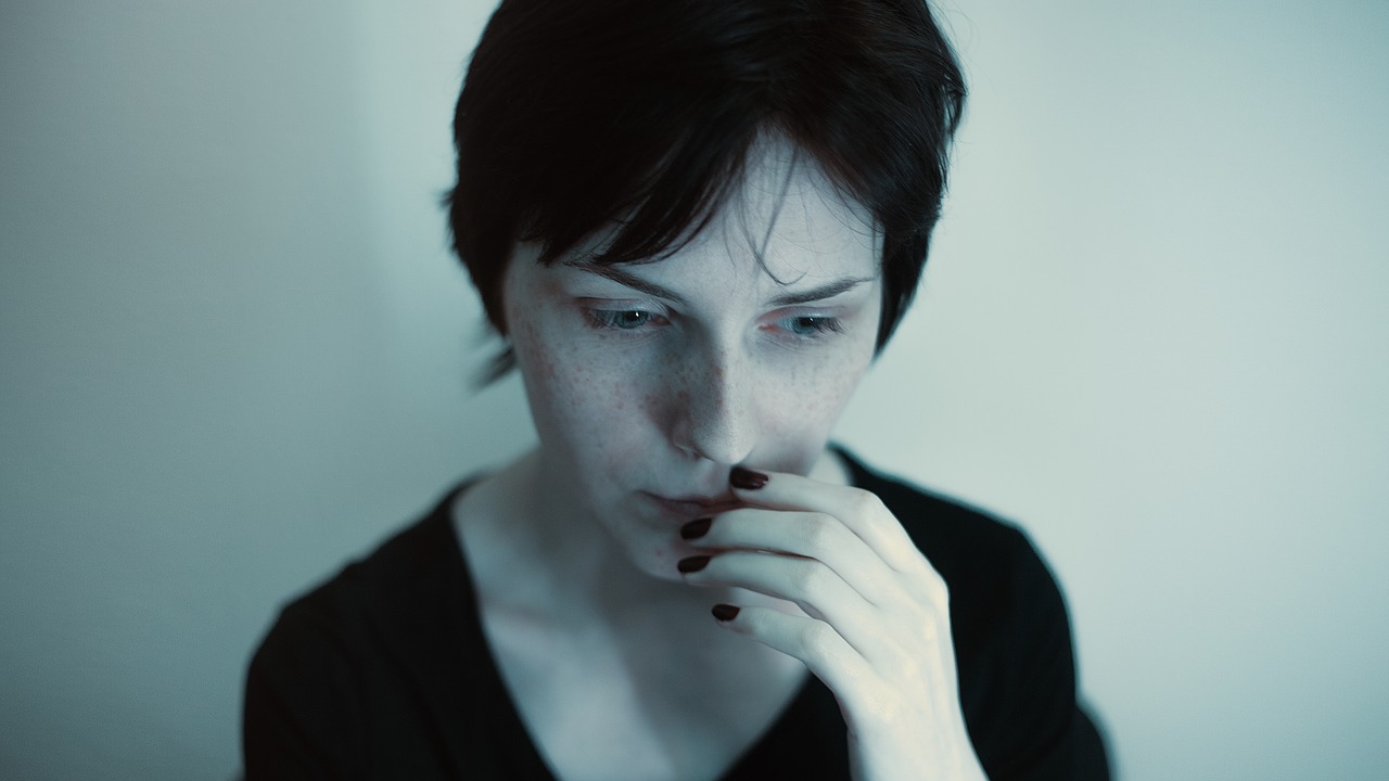 a woman thinking